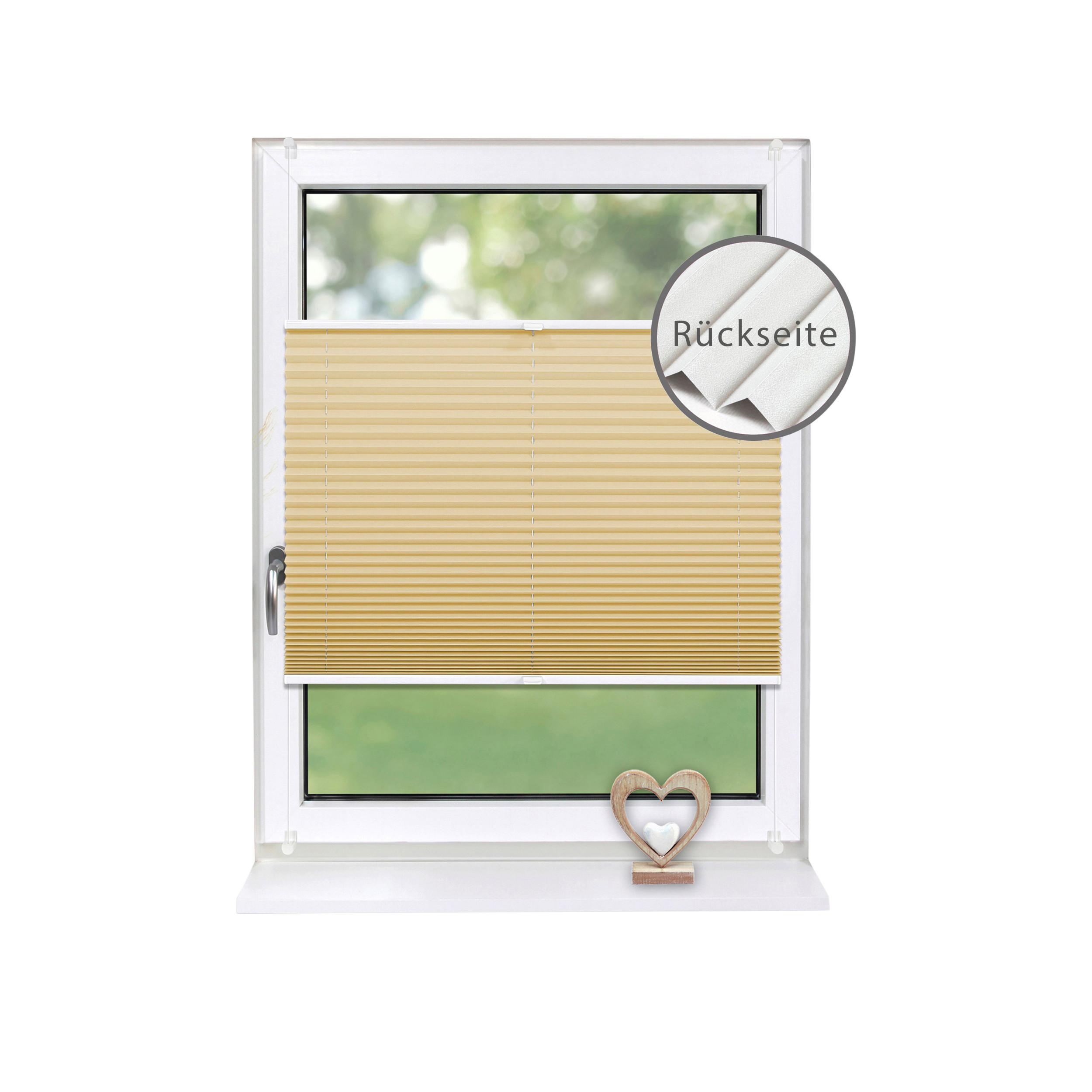 PLISSEE Thermo Basic 120 x 150cm Klemmfix ohne Bohren - Beige, Textil (120/150cm) - Deco-Raum