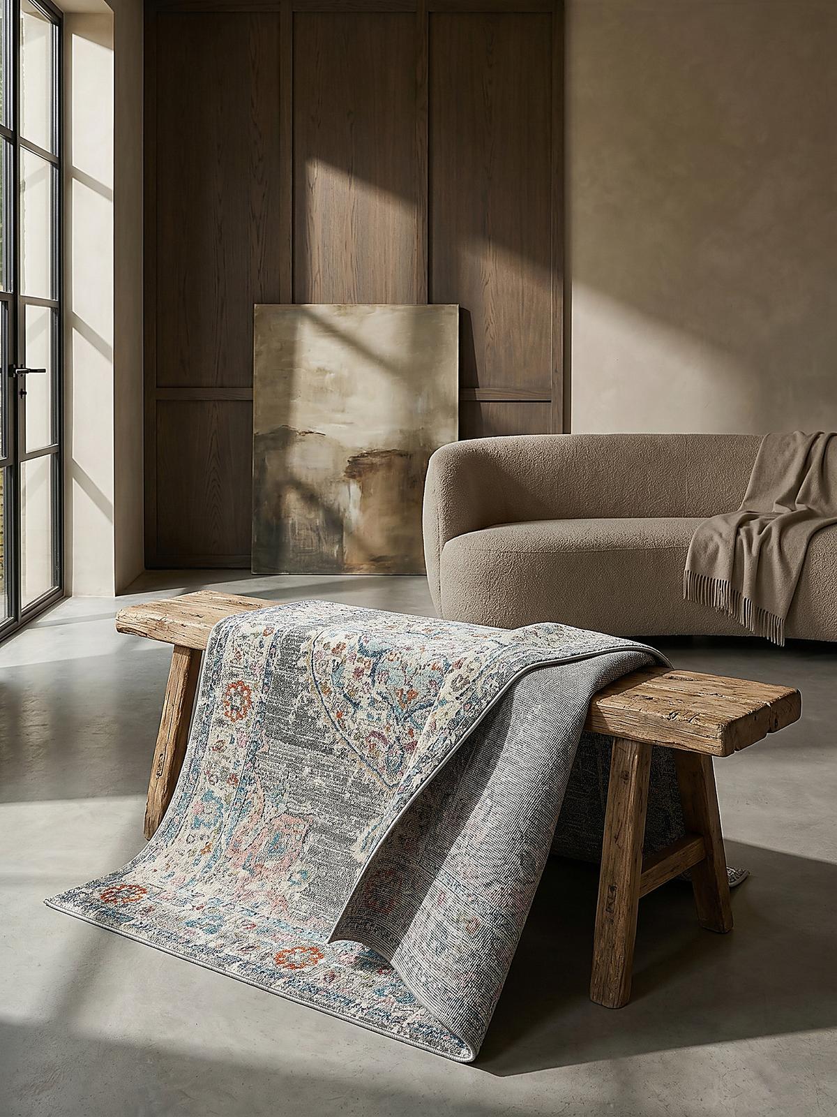 TEPPICH Outdoor Orientalisch LIMMAT Polypropylen Grau 120 x 170 cm - Grau, Textil (120/170cm) - KADIMA DESIGN