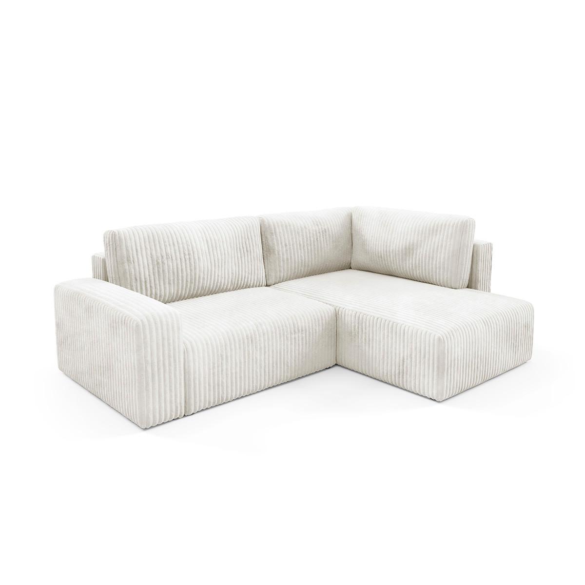 ECKSOFA Angela 4 Sitzplätze Weiß - Weiß, Holz (245/182cm) - Petits-meubles