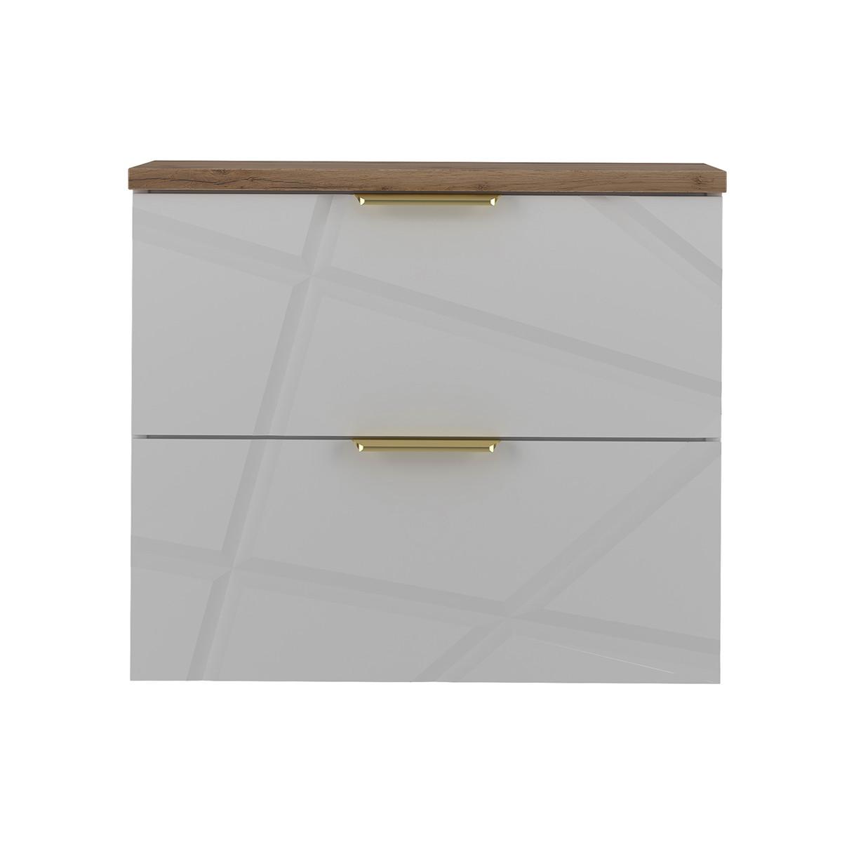 WASCHTISCHUNTERSCHRANK 60.6cm Aurora Weiß - Weiß, Holzwerkstoff (60.6/52.2/46.5cm) - Petits-meubles
