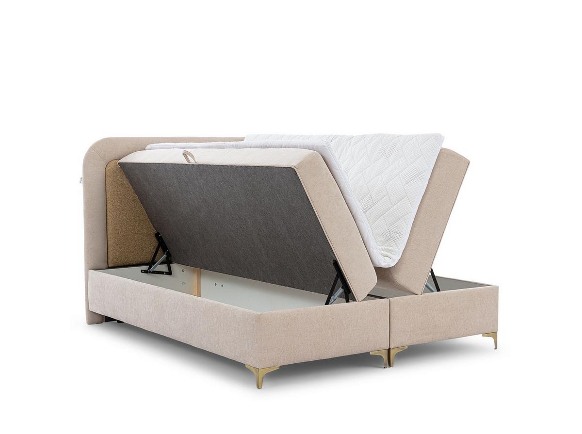 BOXBETT Willow - Grün, Holzwerkstoff/Textil (180/200cm) - Fun Möbel