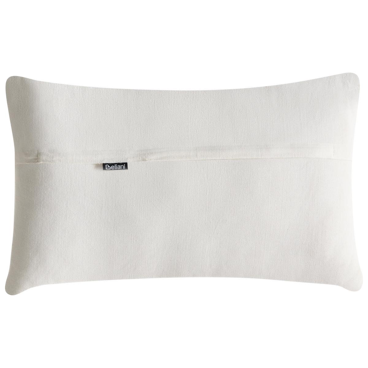 DEKOKISSEN 3er-Set Weiß 30/50 cm Xylopia - Weiß, Textil (45/45cm) - Beliani