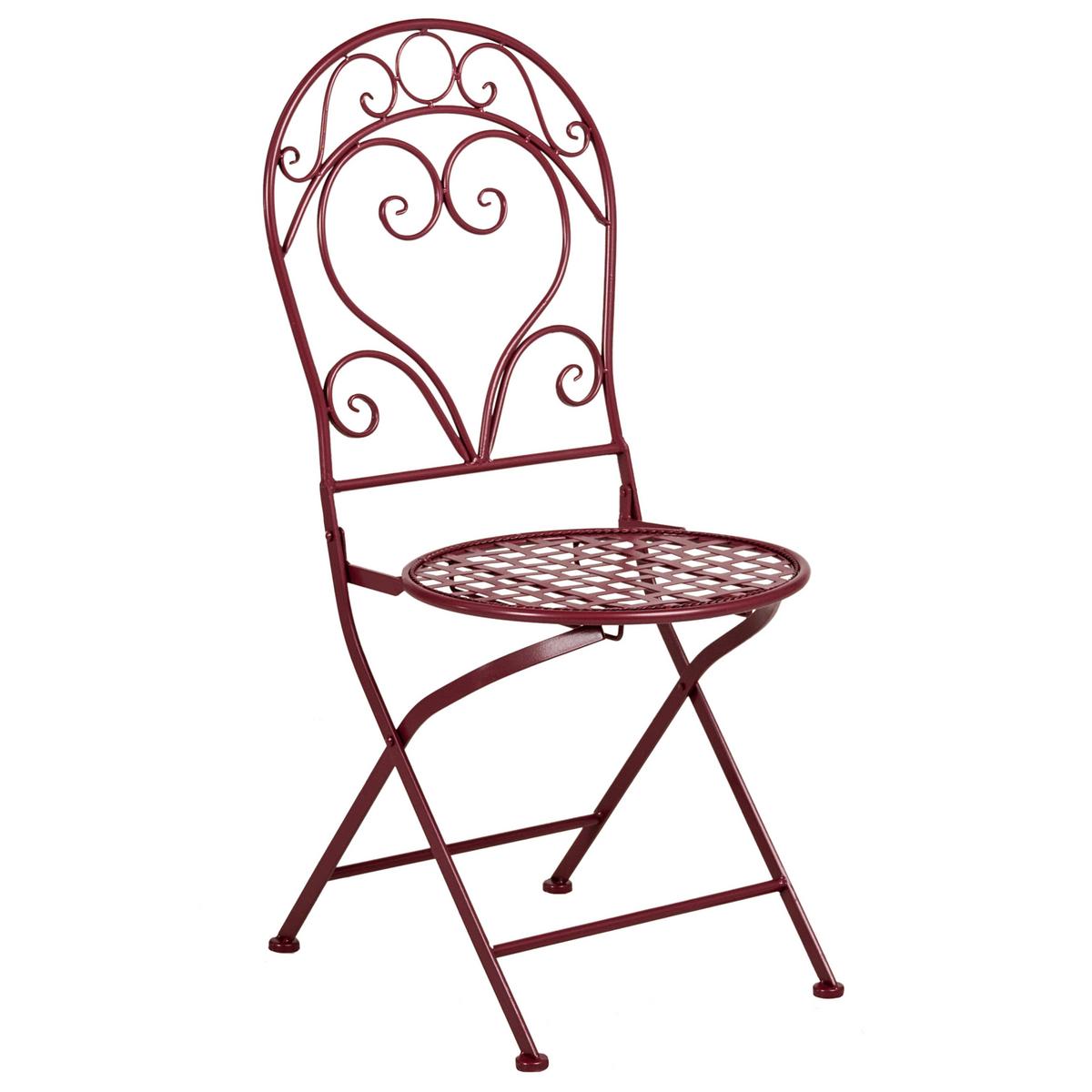 BISTRO-SET Rot Albinia - Dunkelrot, Metall - Beliani