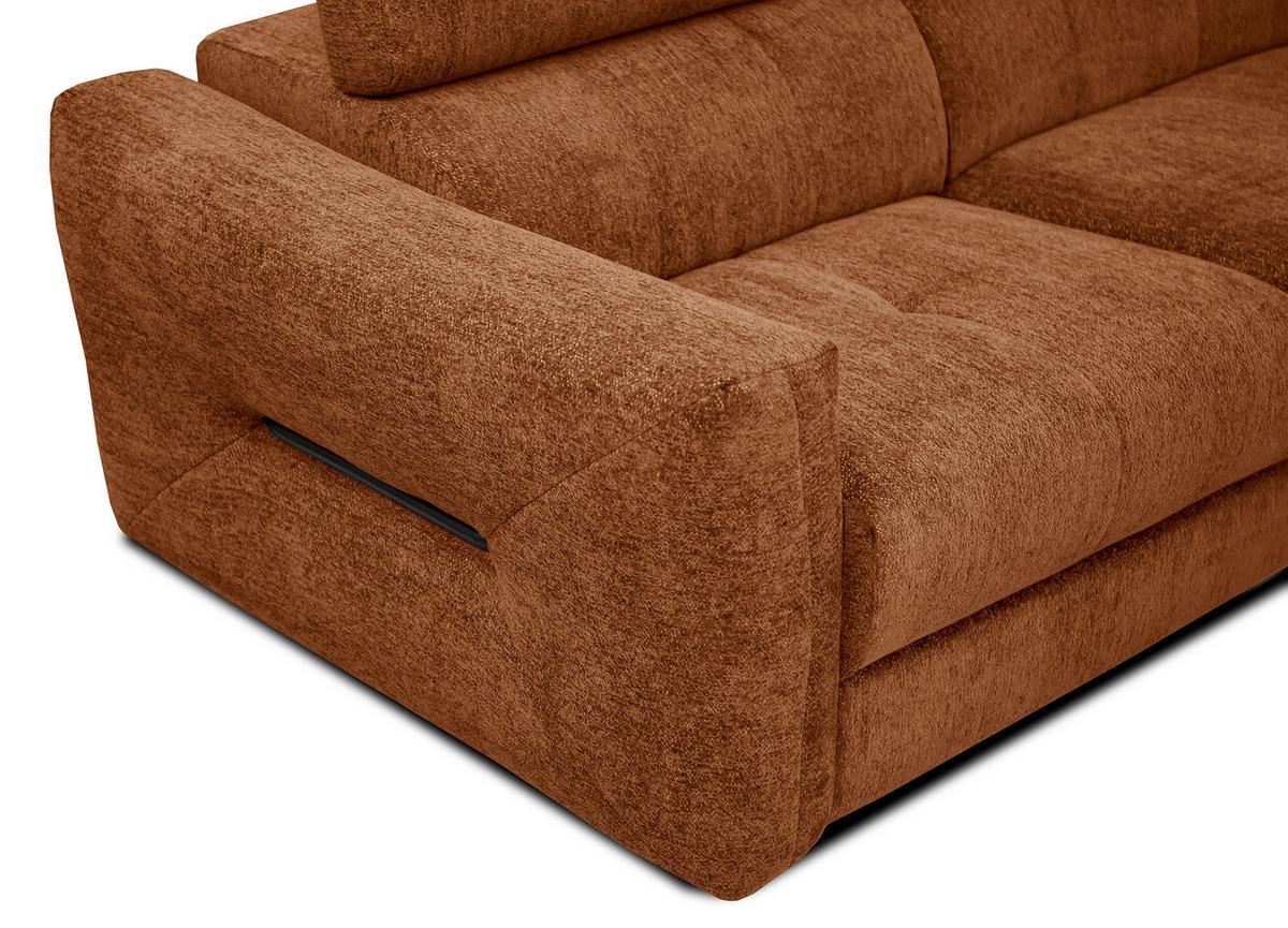 ECKSOFA CALVERA 5-Sitzer, dunkelorange - Dunkelorange, Holzwerkstoff/Textil (298/239cm) - Wozimo