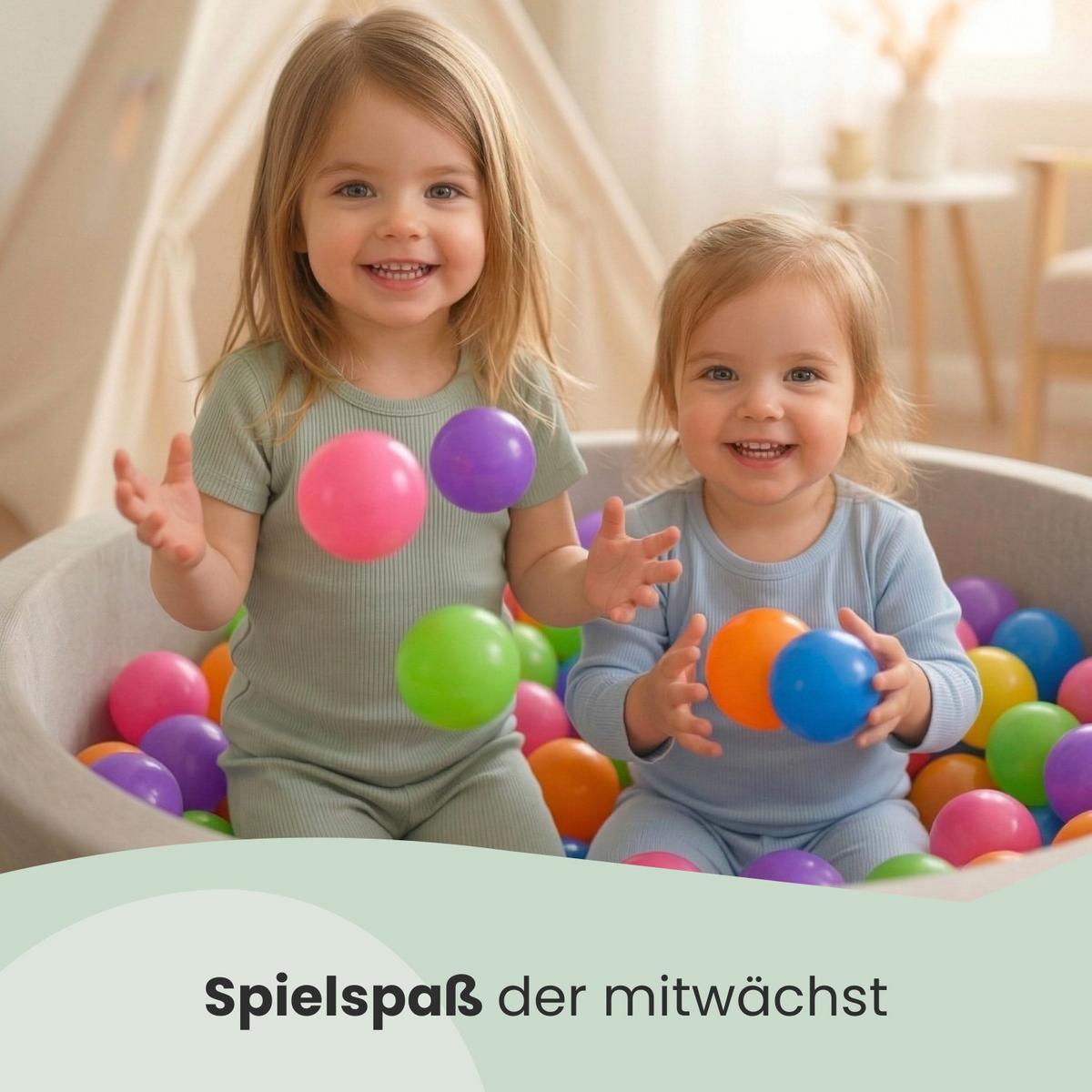 BÄLLEBAD-BÄLLE 250 Stück, pastell, 5,5 cm - Multicolor, Kunststoff (1/1/1cm) - Littletom