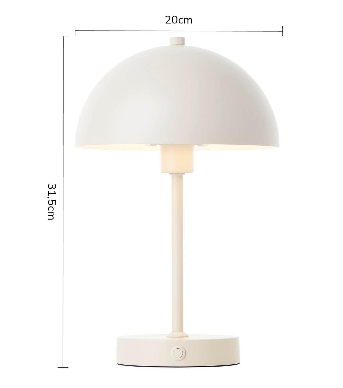 TISCHLAMPE KABELLOS Der Leuchtturm - Beige, Metall (20/20/31.5cm) - Mokebo