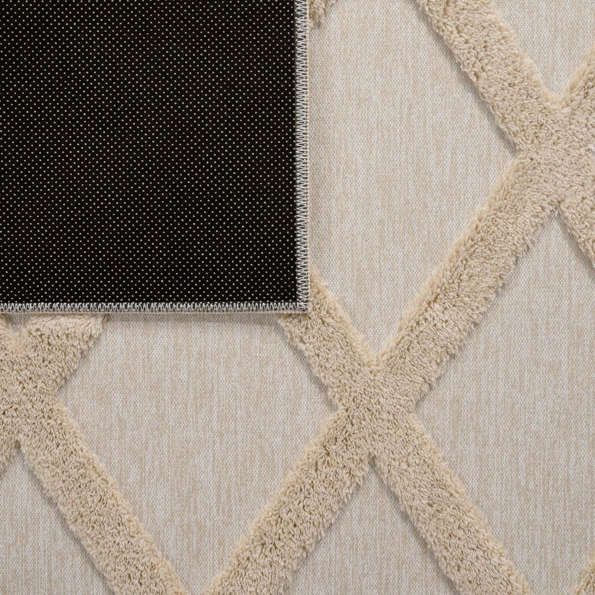 FLACHWEBETEPPICH Skandinavisch Dunkelcreme Beige 120 x 160 cm - Creme, Kunststoff (120/160cm) - TT Home