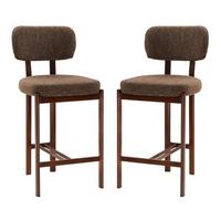 HOCKER 2er Set Stoff 56/56/92 cm - Braun, Textil (56/92/56cm) - Calicosy