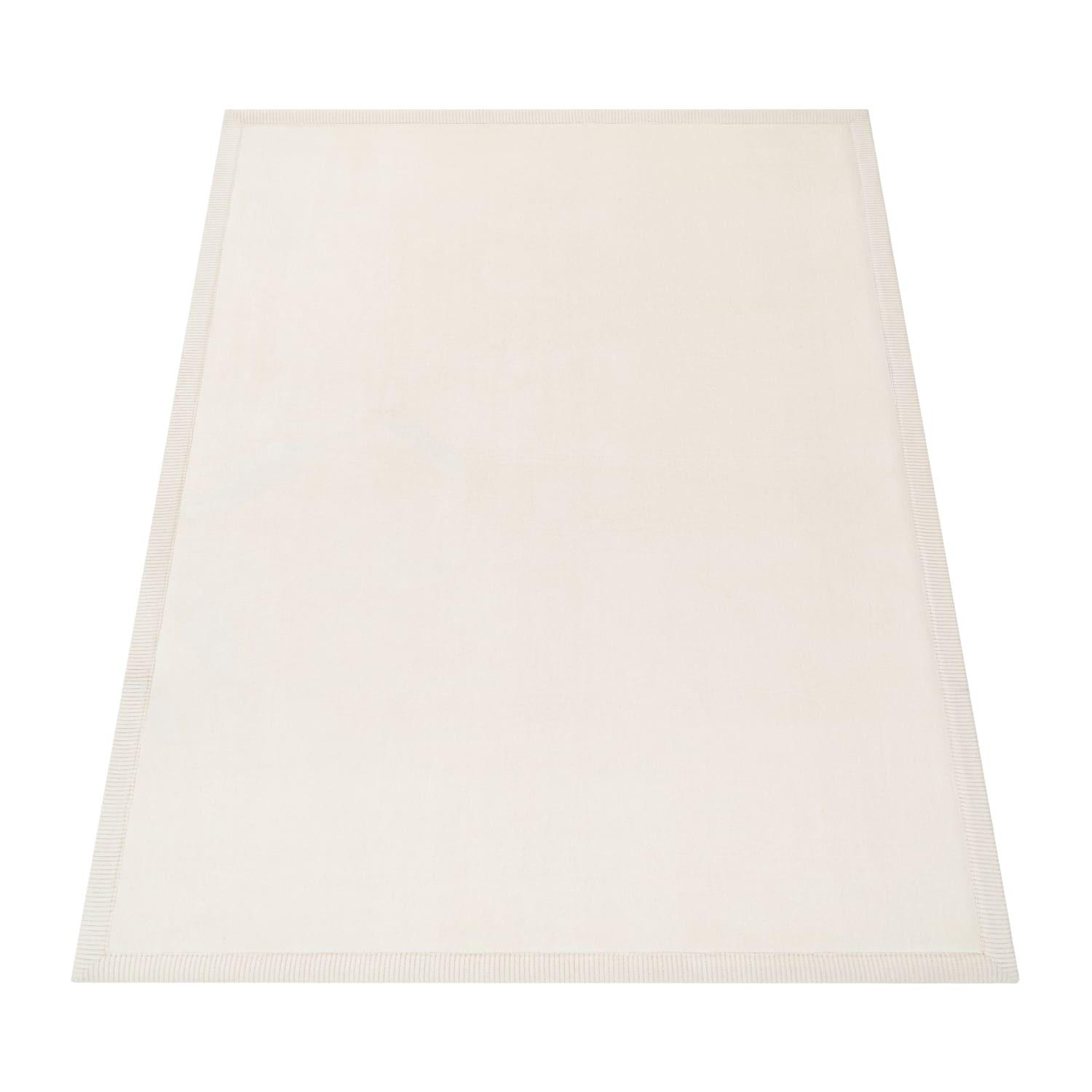 KURZFLORTEPPICH Waschbar, einfarbig, aus Polyester, Creme, 160 x 220 cm - Creme, Textil (160/220cm) - KADIMA DESIGN