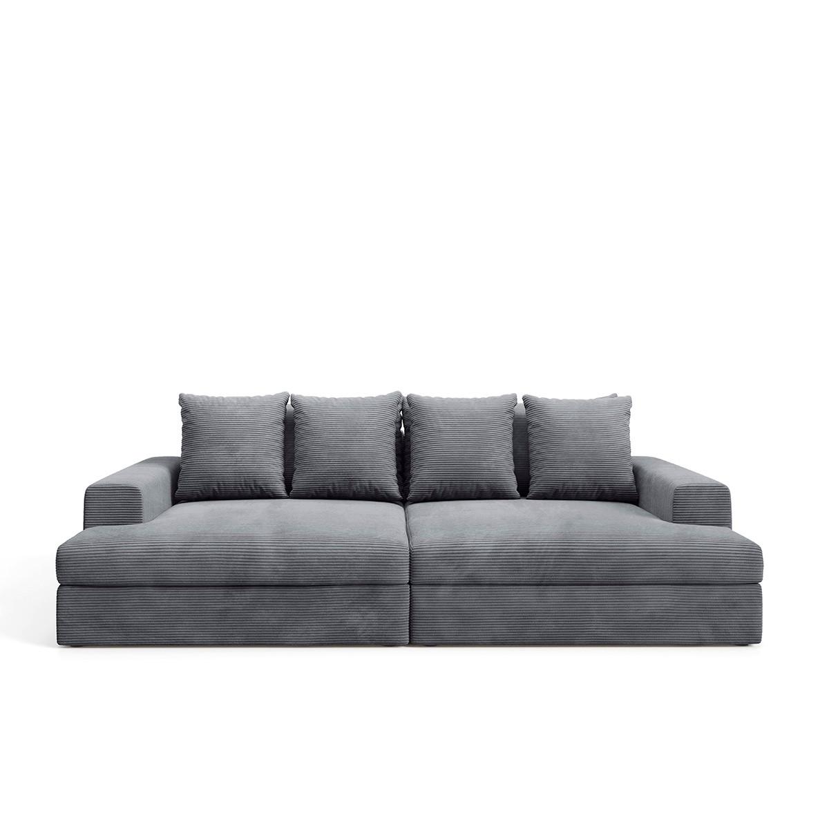 SOFA Paola 3 Sitzplätze Grau - Grau, Holz (272/86/167cm) - Petits-meubles