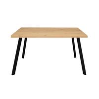 ESSTISCH rechteckig Ediva 1 160 x 90 x 75 Esszimmertisch Schwarz/Asteiche - Naturfarben, Metall (160/90/75cm) - 58aufmkessel