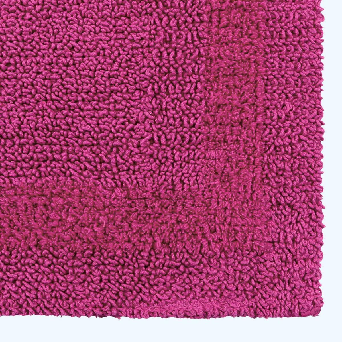 DUSCHVORLEGER 50/50 cm, 100% Baumwolle, wendbar - Magenta, Textil (50/50cm) - Homescapes