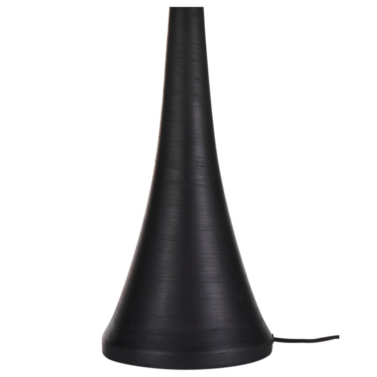 TISCHLEUCHTE Schwarz Pellejas - Schwarz, Textil (22/22/47cm) - Beliani