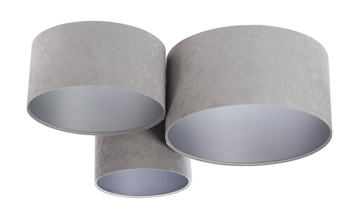 LAMPENSCHIRM Grau 75/34 cm - Silberfarben, Kunststoff (75/75/34cm) - KUNSTLOFT