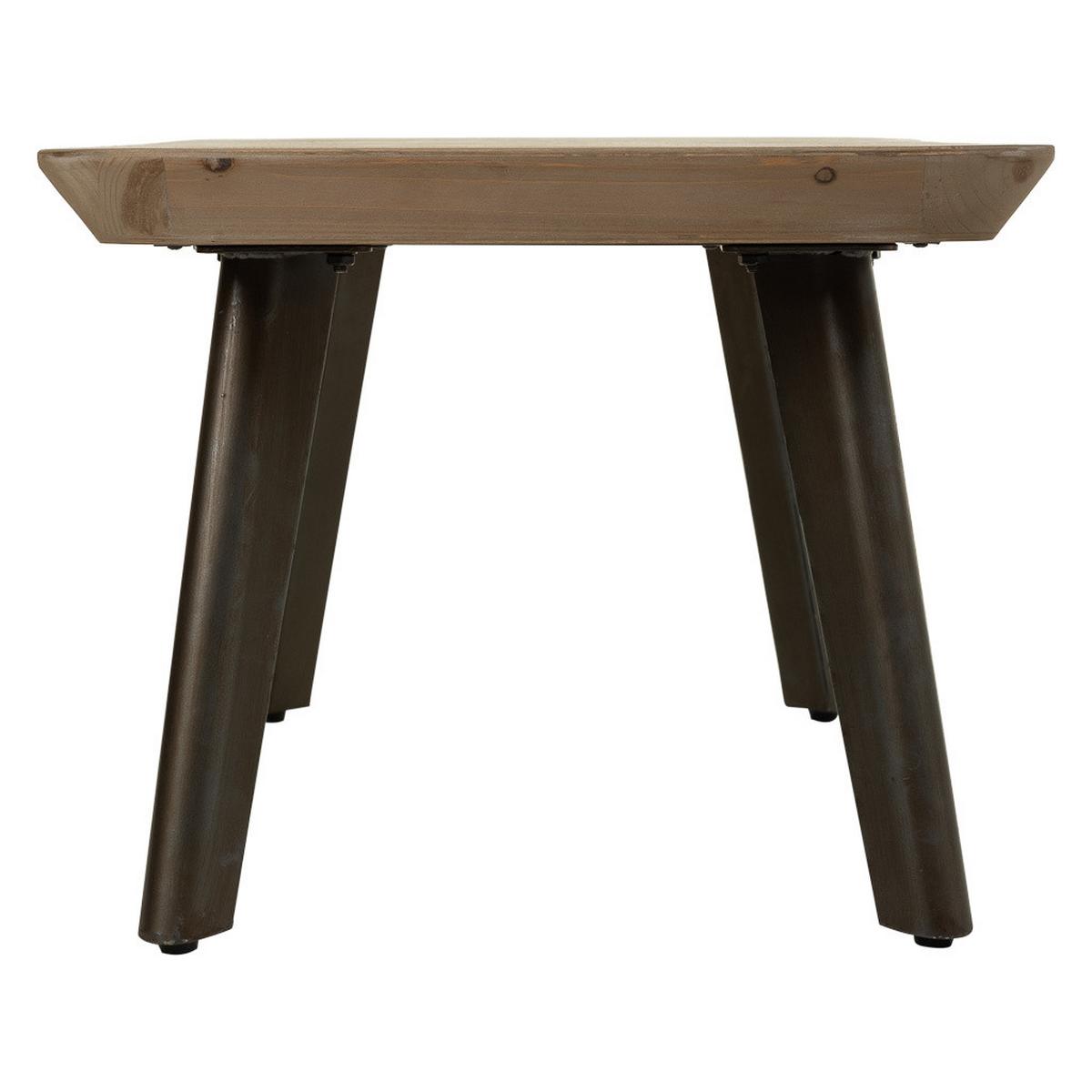 TISCH aus Metall und Holz, 100x50x40cm - Braun, Holz (100/50/40cm) - Wanderlust