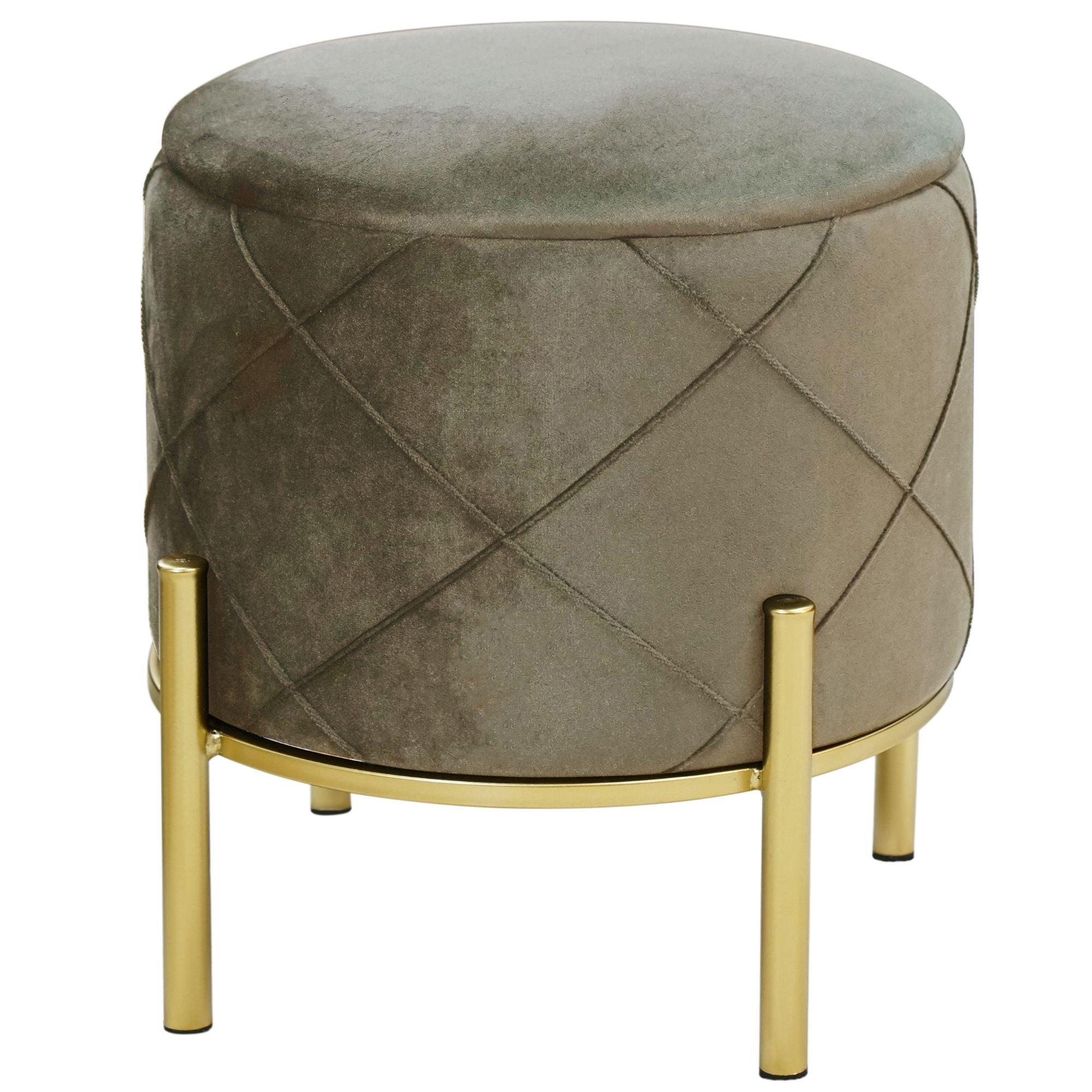 SITZHOCKER mit Stauraum, Polsterhocker Beige 37/40/37 - Beige, Textil (37/40/37cm) - RAUMHIRSCH FURNITURE