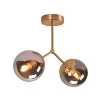 DECKENLEUCHTE Lashley 38/30.5/38cm - Goldfarben, Glas (30.5/38/38cm) - Nettlife