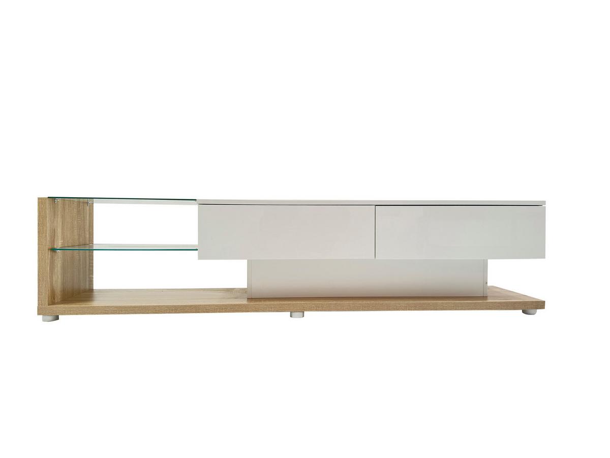 TV-MÖBEL Weiß 170/36/38CM - Schwarz, Holzwerkstoff (36/38/170cm) - Urban Meuble