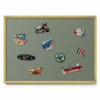 MAGNETTAFEL 70x50 cm Goldener Rahmen Oliv - Nussbaumfarben, Metall (70/50/0.4cm) - TULUP