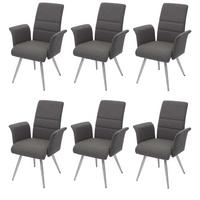 ESSZIMMERSTUHL Grau, Braun 6er-Set - Braun/Grau, Textil (68/97/64cm) - MCW