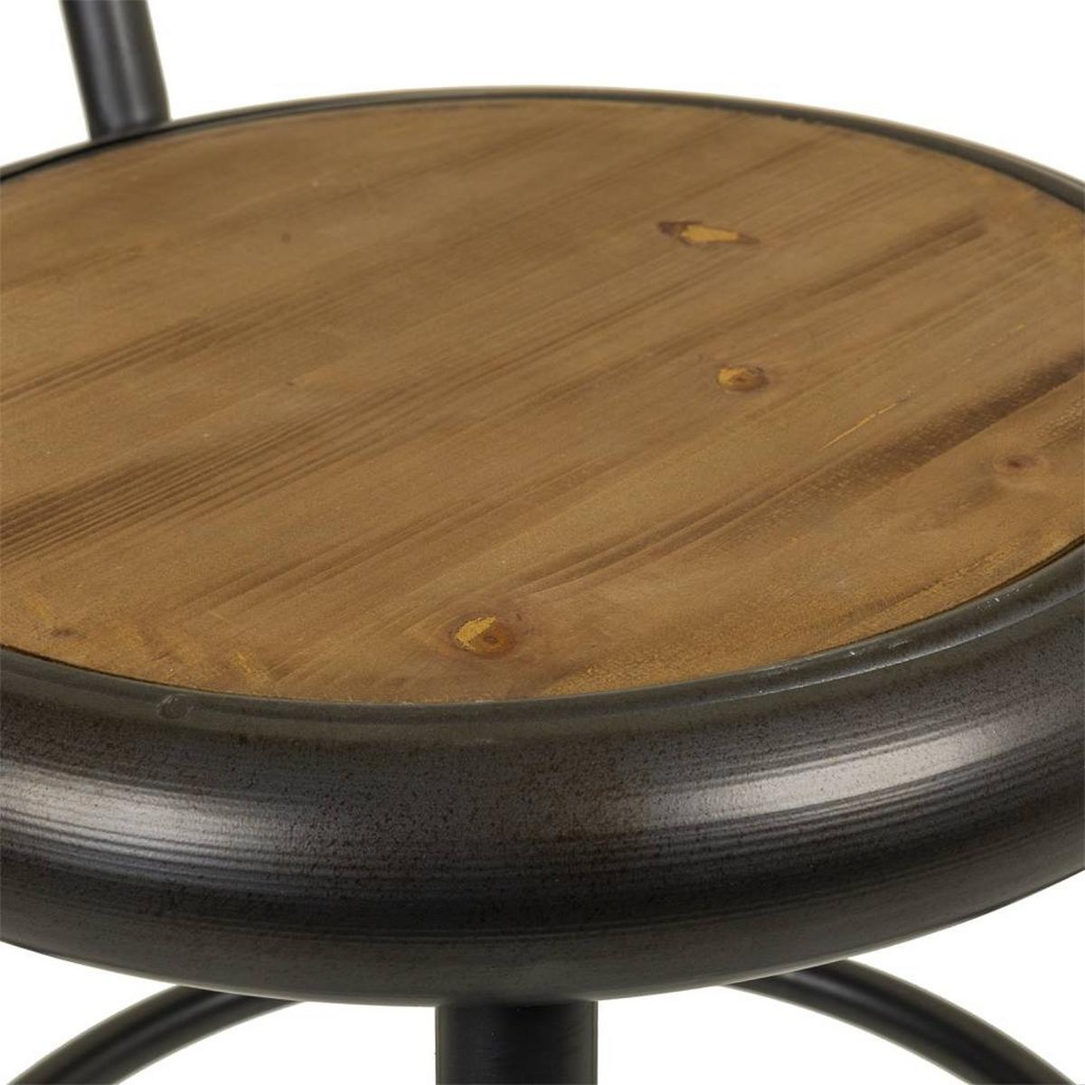 BARHOCKER aus Metall und Holz, braun, 42x54x92cm - Multicolor, Metall (42/92/54cm) - Wanderlust