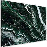 LEINWANDBILD Grüner Smaragd Marmorstein 120x80cm - Grün, Textil (120/80cm) - Feeby
