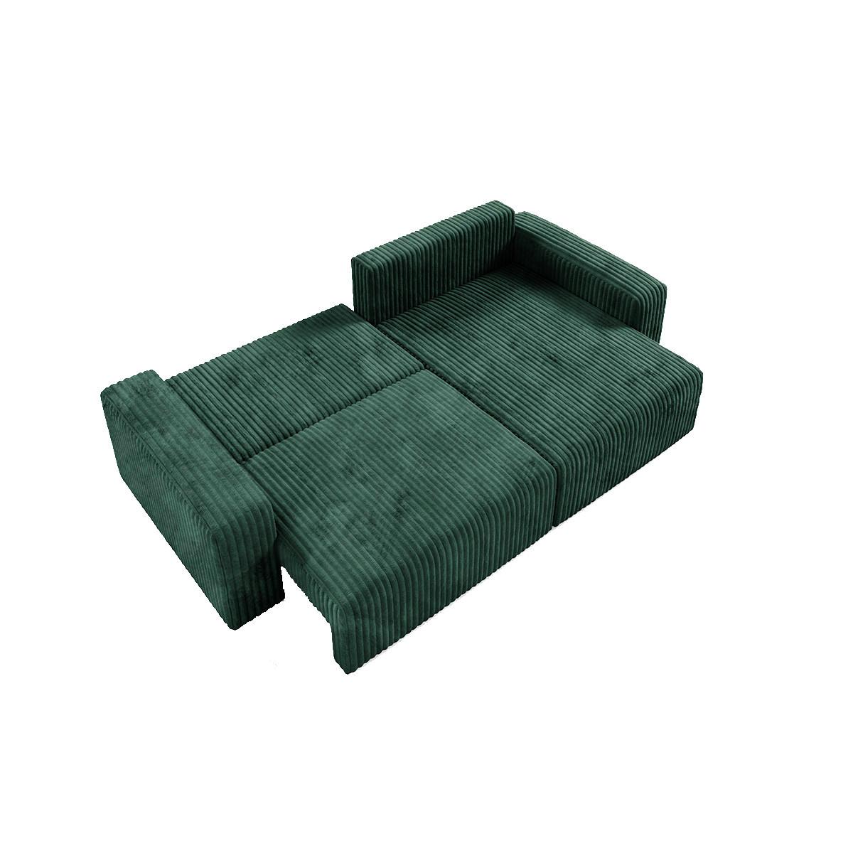 ECKSOFA Angela 3 Sitzplätze Tannengrün - Grün, Holz (252/149cm) - Petits-meubles