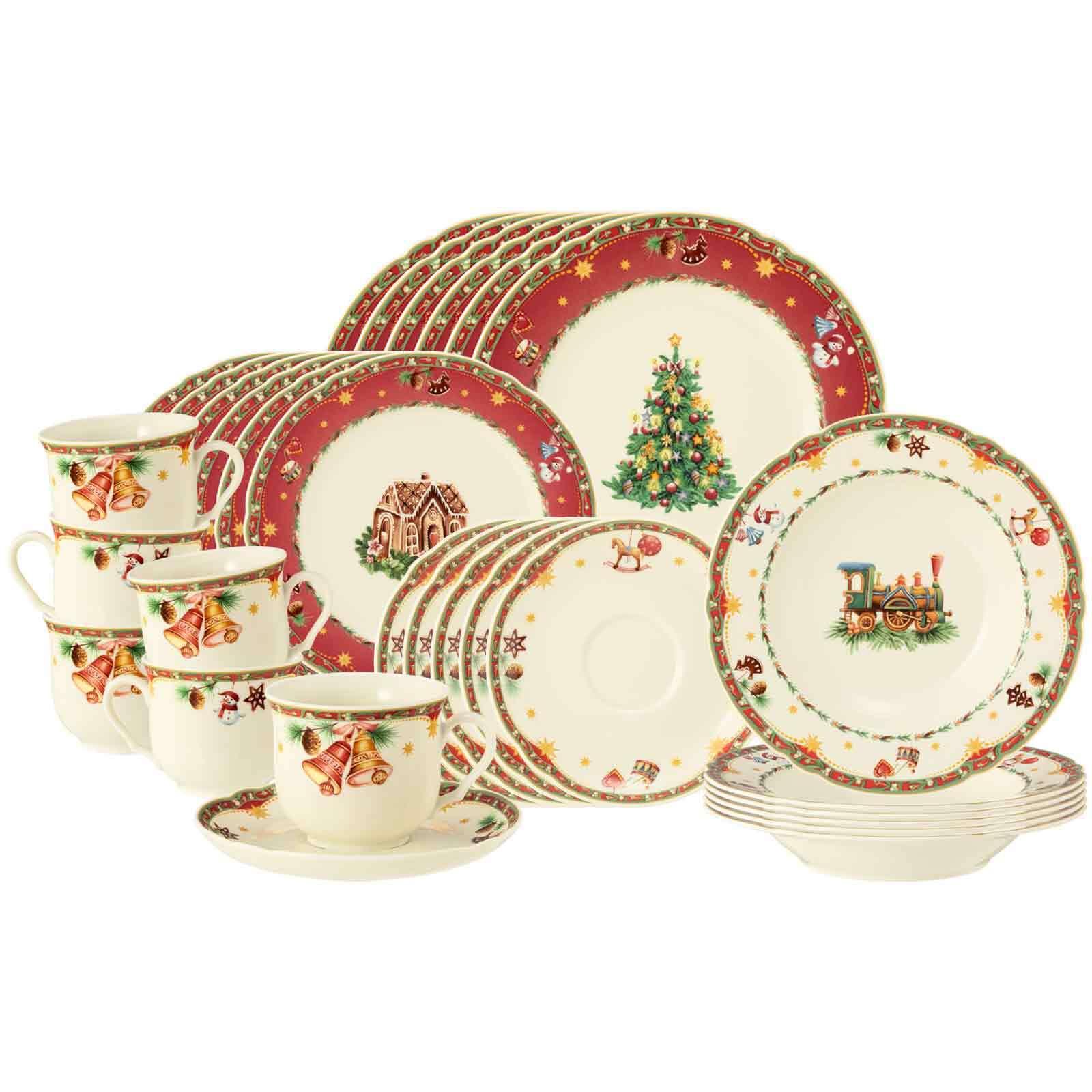 KOMBISERVICE Marieluise Weihnachtsnostalgie bunt 30-tlg. - Multicolor, Keramik (2/2/2cm) - Seltmann Weiden