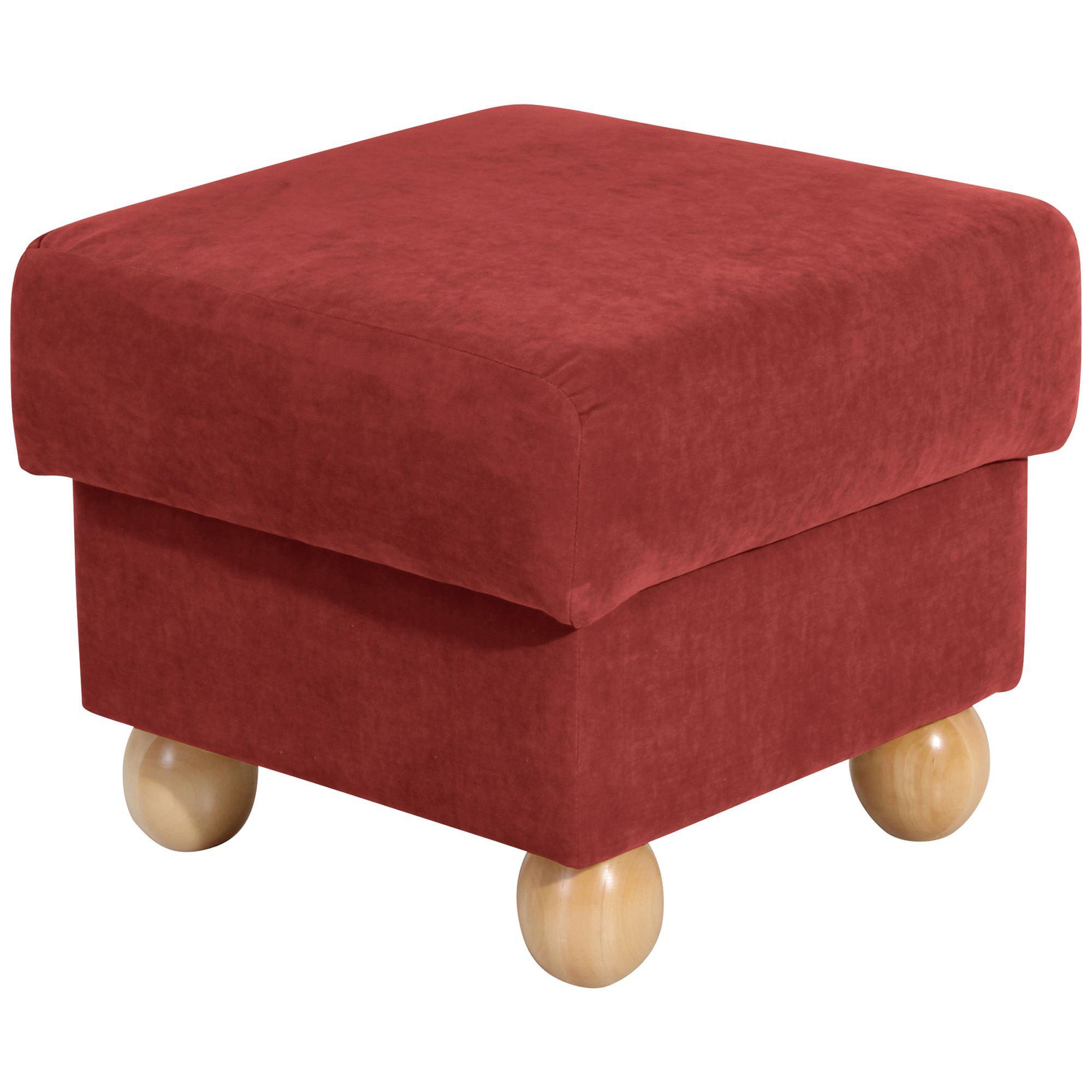 POLSTERHOCKER Kasha Velourstoff terracotta - Terracotta, Kunststoff (54/43/54cm) - 58aufmkessel