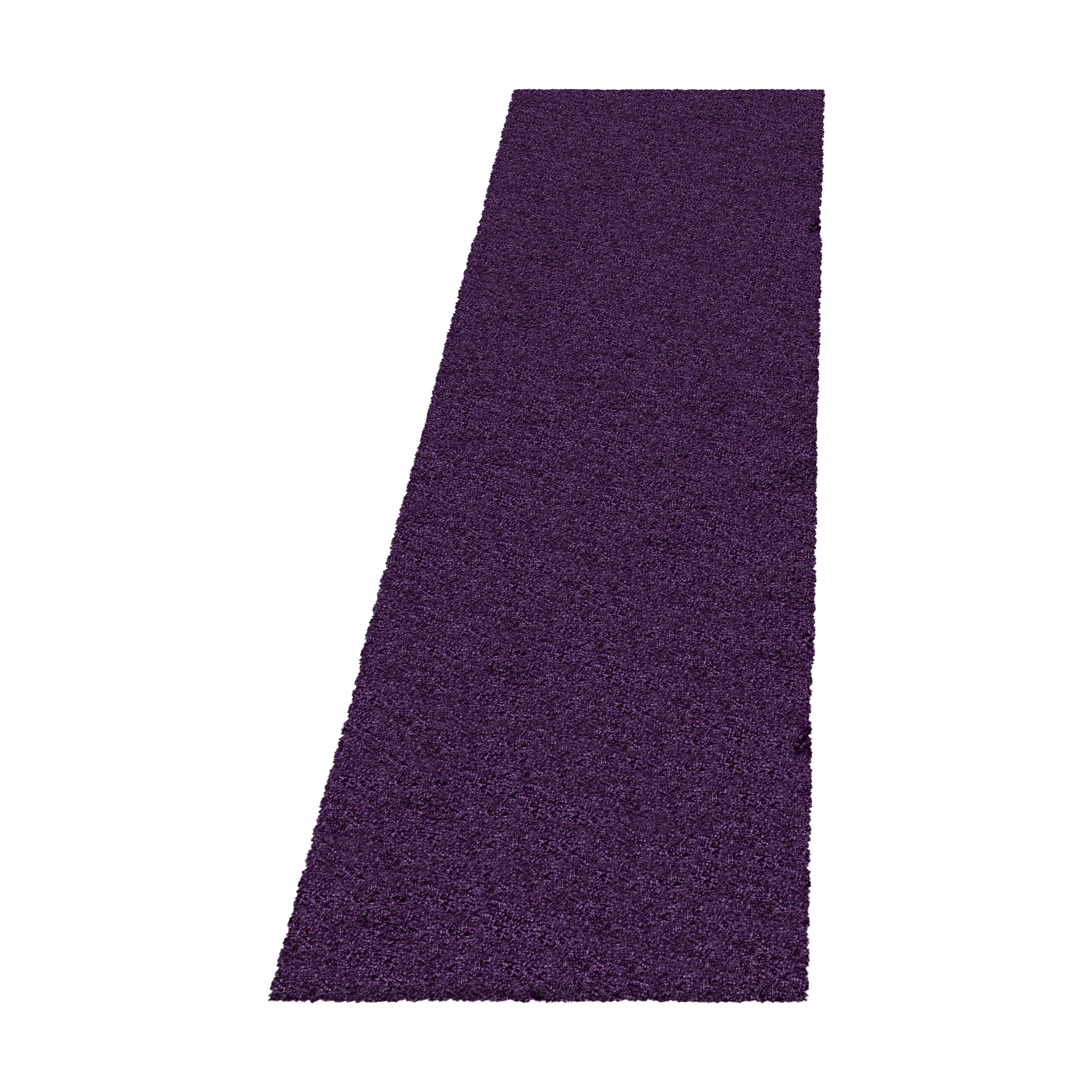 HOCHFLORTEPPICH SALZACH, einfarbig, aus Polypropylen, Violett, 80 x 250 cm - Lila, Textil (250/80cm) - KADIMA DESIGN