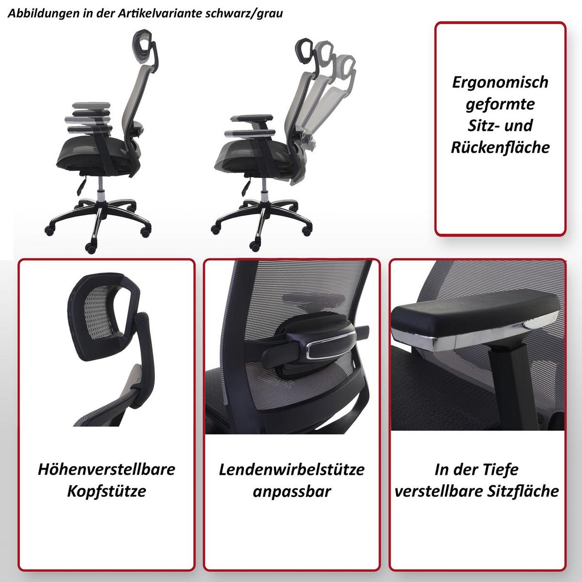 BÜROSTUHL Schwarz, Orange - Schwarz/Orange, Textil (63/124/68cm) - MCW