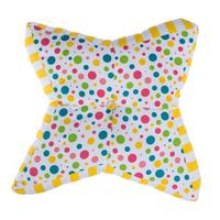 BODENKISSEN Stern, bunte Punkte & gelbe Streifen 70/48/7 cm - Multicolor, Textil (70/48/7cm) - Homescapes