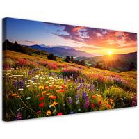 LEINWANDBILD Landschaften 80x40cm - Multicolor, Textil (80/40cm) - Feeby