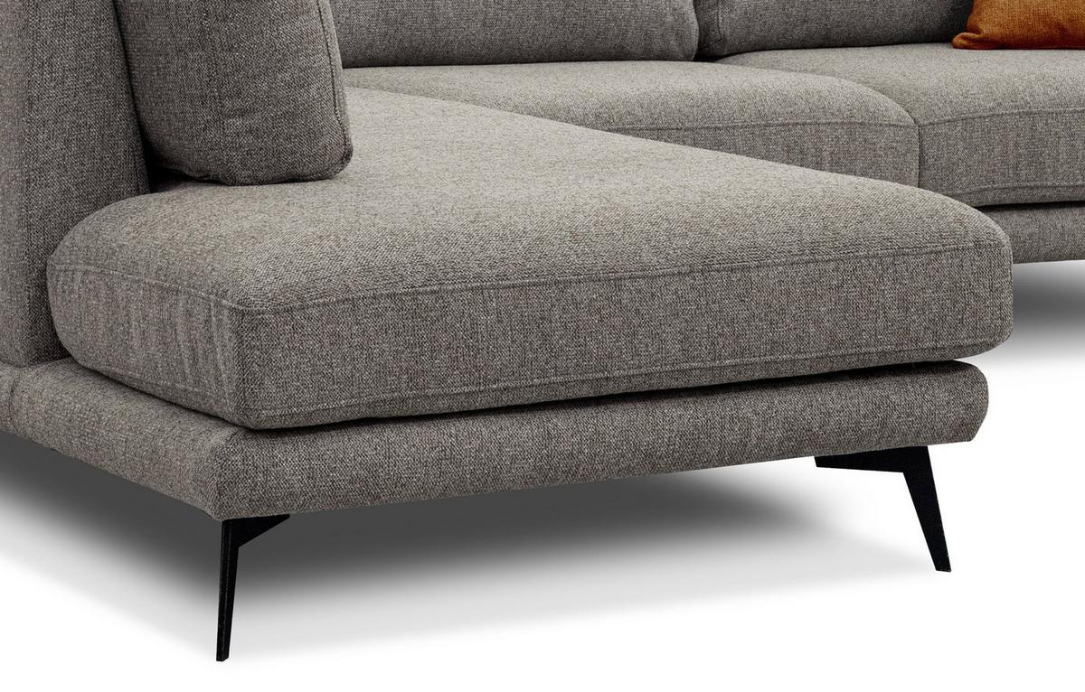 ECKSOFA MEDIOLANE 5-Sitzer, taupe - Taupe, Holzwerkstoff/Textil (219/282cm) - Wozimo