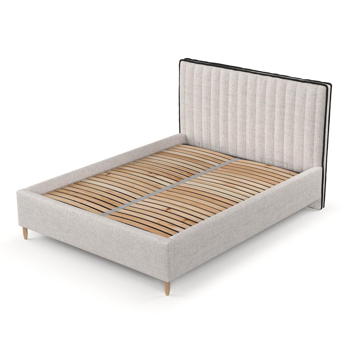 POLSTERBETT Aria 140/200 cm Hellbeige im Neve Stoff - Sandfarben/Naturfarben, Holz/Holzwerkstoff (140/200cm) - AltaBeds