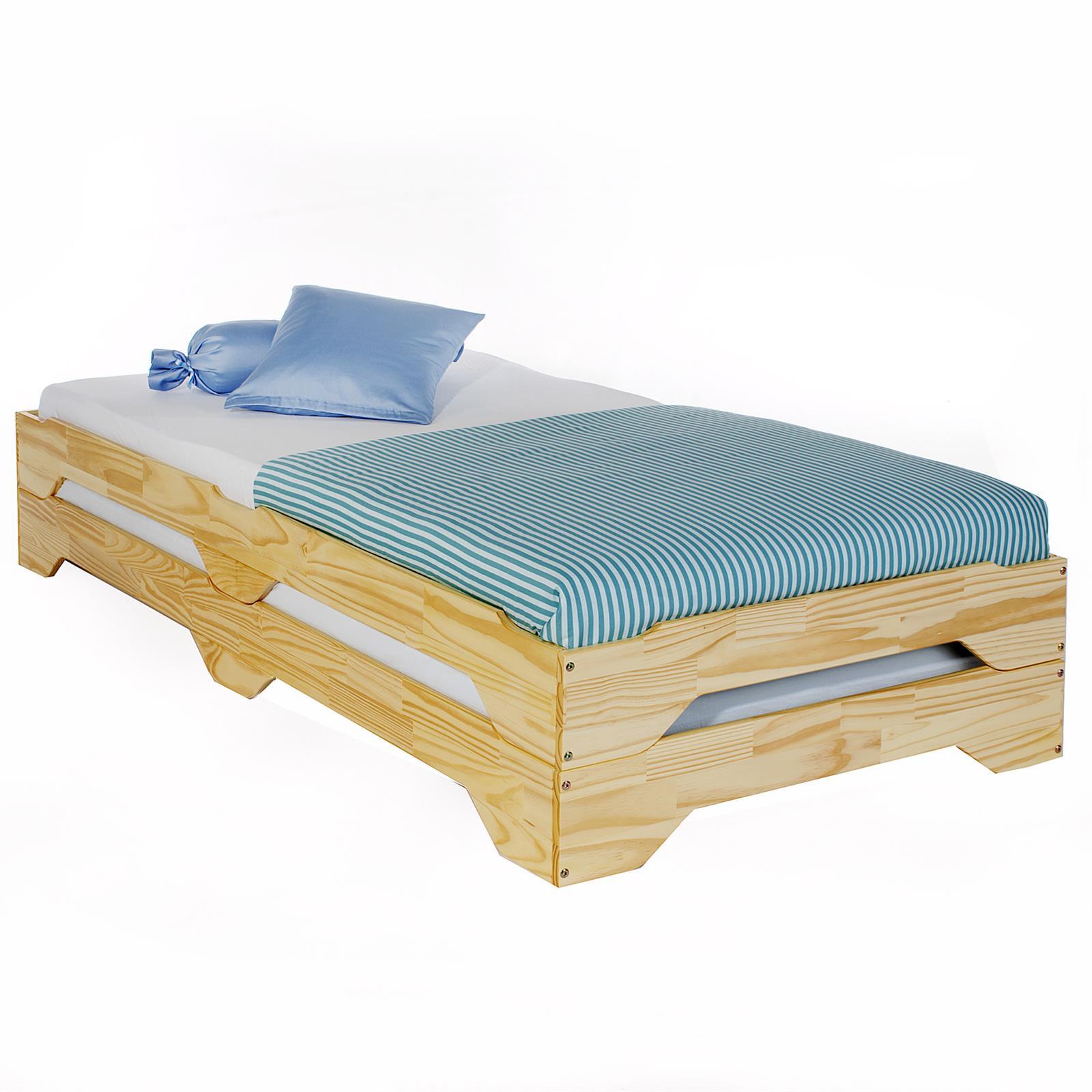 STAPELBETT RONNY 90x200 cm natur - Naturfarben, Holz (90/200cm) - IDIMEX