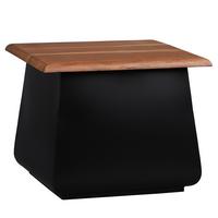 BEISTELLTISCH 50x40x50 cm Schwarz-Natur aus Akazienholz und Metall - Schwarz, Metall (50/50/40cm) - WOMO-DESIGN