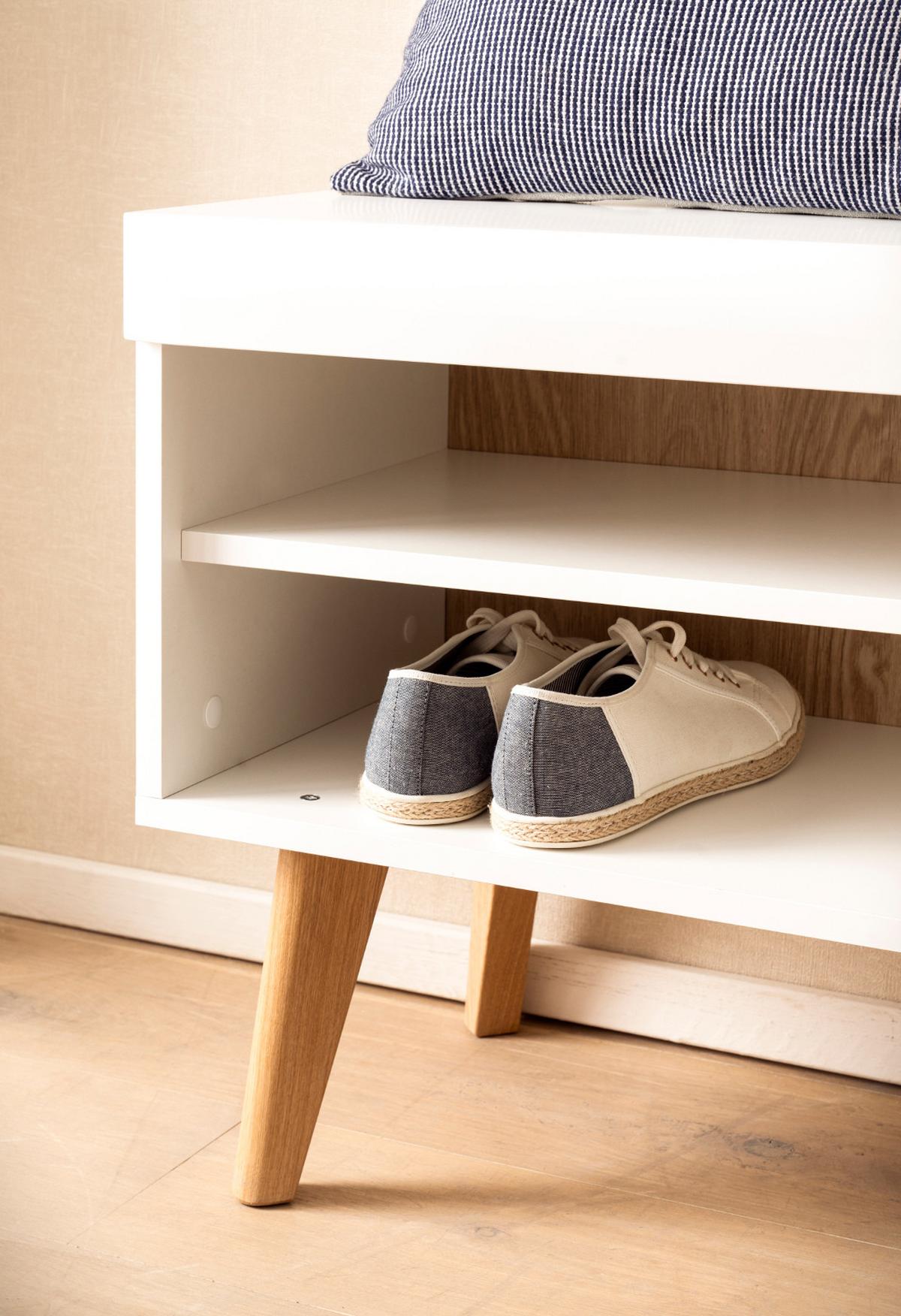 GARDEROBEN-SET 3-teilig weiß matt, Eiche, Kompaktgarderobe skandinavisch 227x197 cm - Eichefarben/Weiß, Glas/Holz (237/200/40cm) - Furn.Design