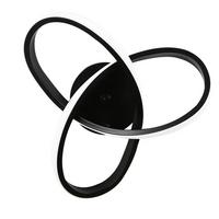 LED-DECKENLEUCHTE Möbius 40/40/14 cm - Schwarz, Kunststoff (40/40/14cm) - Nettlife