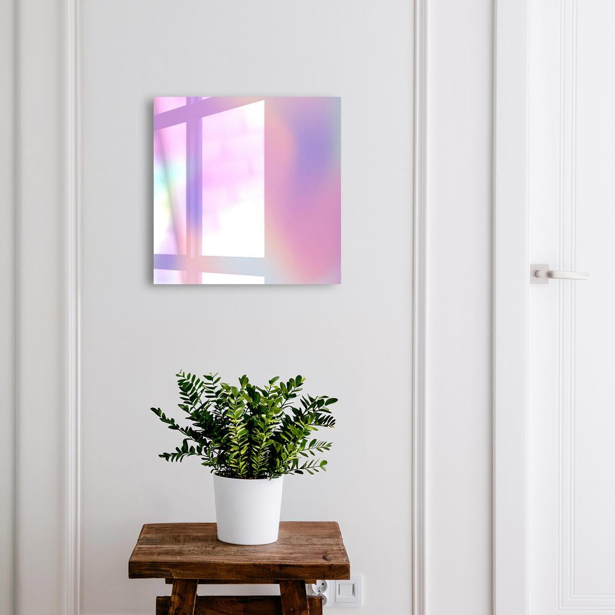 SCHLÜSSELBOX Schwarz 30x30 cm- Türöffnung nach rechts - Pastellwelle - Lila, Metall (30/30/5cm) - TULUP