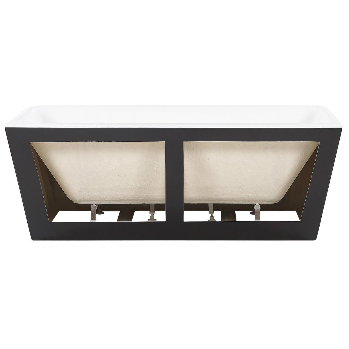 BADEWANNE 80x170x60 cm schwarz Hassel - Schwarz, Kunststoff (80/60/170cm) - Beliani