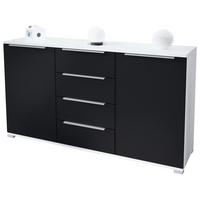 SIDEBOARD Linio Schwarz matt - Schwarz, Holzwerkstoff (138.5/75.5/35cm) - Vladon