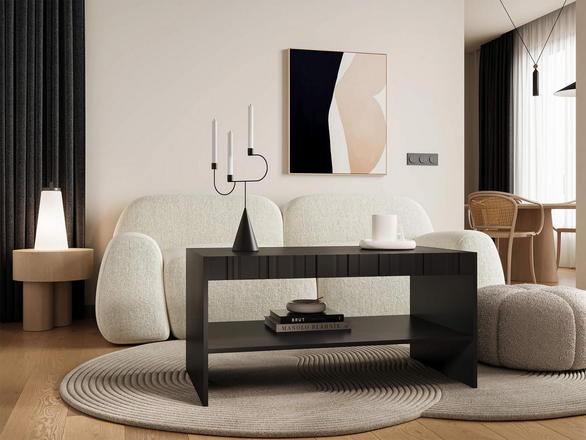 COUCHTISCH Isla - Schwarz, Holzwerkstoff (100/57/50cm) - MIRJAN24