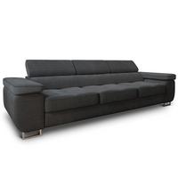 BETTSOFA MOSINE Graphitfarben Kordstoff mit Schlaffunktion - Graphitfarben, Textil (281/87/98cm) - MASSENO