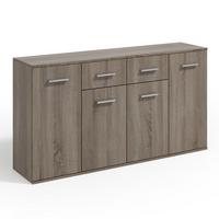 SIDEBOARD GIACOMO III 160/85/33 cm mit 2 Schubladen 4 Türen Trüffeleichefarben - Trüffeleichefarben, Holzwerkstoff (160/85/33cm) - MASSENO