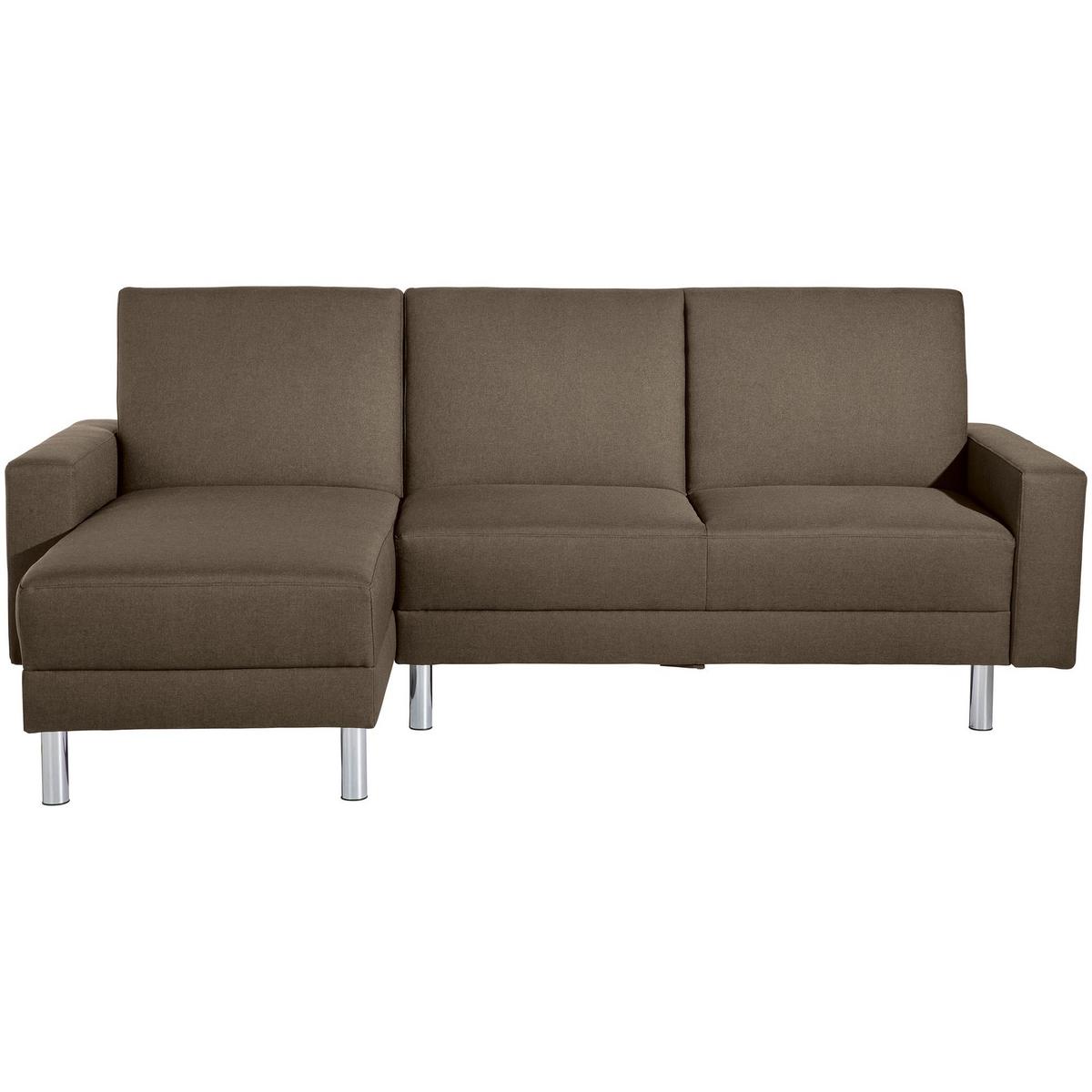 FUNKTIONSSOFA mit Hocker Katryna Flachgewebe sahara - Sahara, Kunststoff (144/92/230cm) - 58aufmkessel