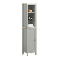 HOCHSCHRANK Hellgrau - Grau, Holzwerkstoff (39/169/30cm) - SoBuy