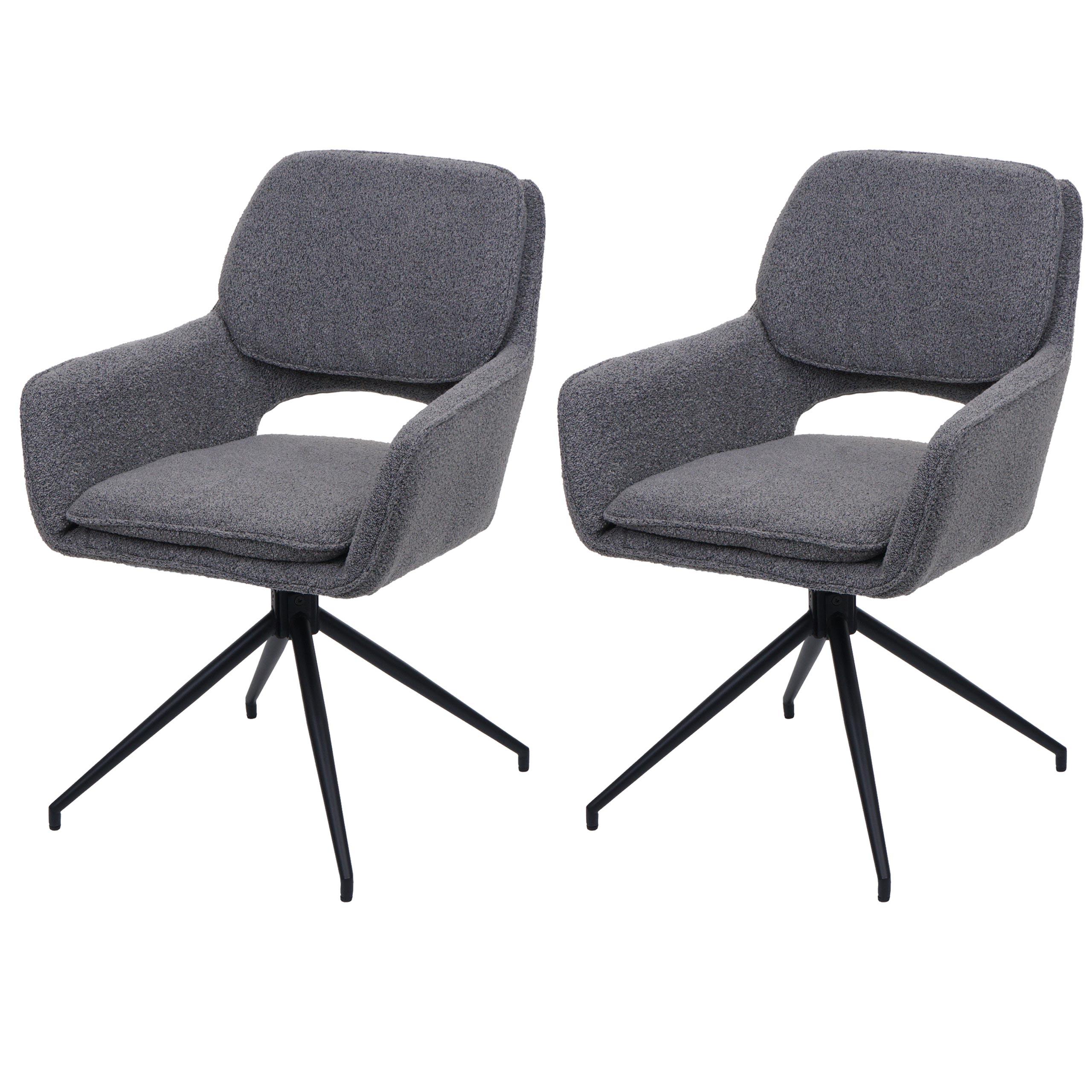 ESSZIMMERSTUHL Grau 2er-Set - Grau, Textil (57/86/61cm) - MCW