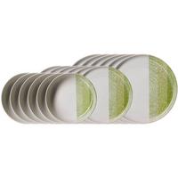 TELLER-SET Trio Grün 18-tlg. - Grün, Keramik (2/2/2cm) - Ritzenhoff Breker