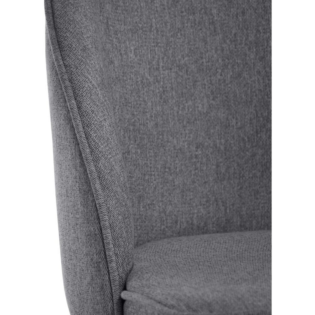 STUHL Luna, Polsterstuhl für das Esszimmer mit schwarzen Holzbeinen, Grau - Schwarz/Grau, Holz (51/87/46cm) - Beautysofa